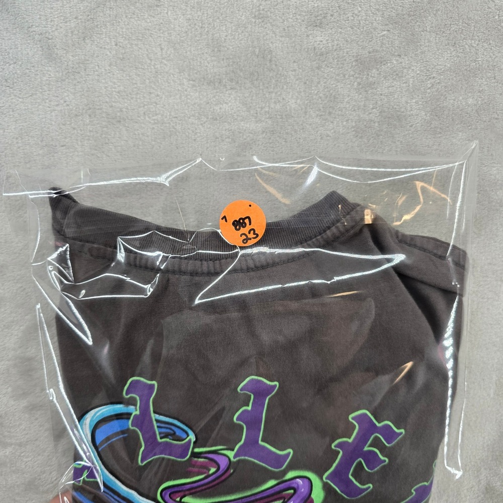 Sullen Mens Medium T-Shirt Gray Purple Anti Panther Neon Graphic Tattoo Art Tee - Picture 8 of 8